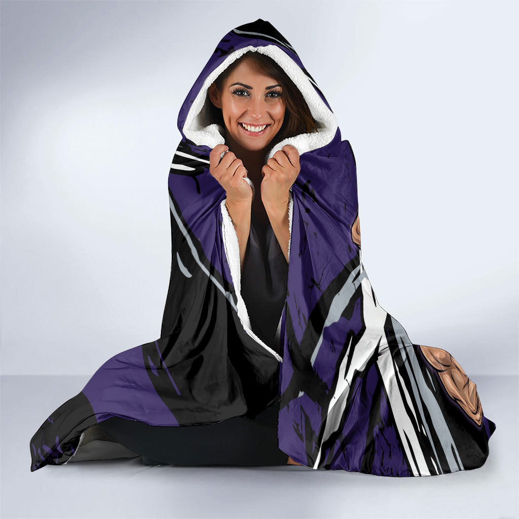 Fremantle Football Club Hooded Blanket Dockers Muscular Mascot Graphic - Abstract Paint Splatter Art