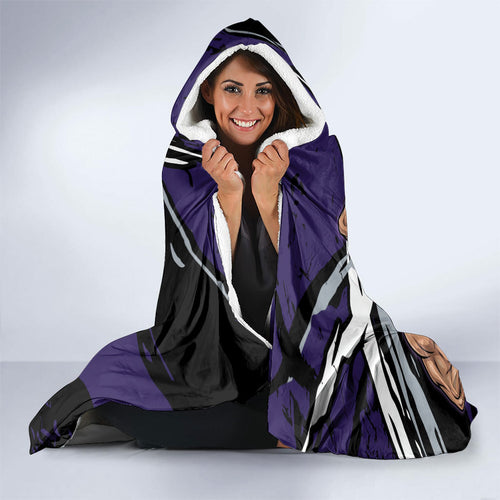 Fremantle Football Club Hooded Blanket Dockers Muscular Mascot Graphic - Abstract Paint Splatter Art