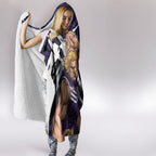 Fremantle Football Club Hooded Blanket Dockers Muscular Mascot Graphic - Abstract Paint Splatter Art