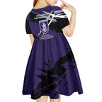 Fremantle Football Club Kid Short Sleeve Dress Dockers Muscular Mascot Graphic - Abstract Paint Splatter Art