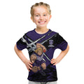 Fremantle Football Club Kid T Shirt Dockers Muscular Mascot Graphic - Abstract Paint Splatter Art