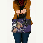 Fremantle Football Club Leather Bag Dockers Muscular Mascot Graphic - Abstract Paint Splatter Art