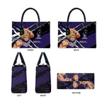 Fremantle Football Club Leather Bag Dockers Muscular Mascot Graphic - Abstract Paint Splatter Art