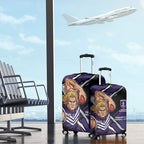 Fremantle Football Club Luggage Cover Dockers Muscular Mascot Graphic - Abstract Paint Splatter Art