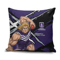 Fremantle Football Club Pillow Cover Dockers Muscular Mascot Graphic - Abstract Paint Splatter Art