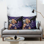 Fremantle Football Club Pillow Cover Dockers Muscular Mascot Graphic - Abstract Paint Splatter Art