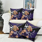 Fremantle Football Club Pillow Cover Dockers Muscular Mascot Graphic - Abstract Paint Splatter Art