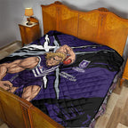 Fremantle Football Club Quilt Dockers Muscular Mascot Graphic - Abstract Paint Splatter Art