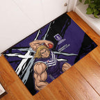 Fremantle Football Club Rubber Doormat Dockers Muscular Mascot Graphic - Abstract Paint Splatter Art