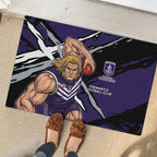 Fremantle Football Club Rubber Doormat Dockers Muscular Mascot Graphic - Abstract Paint Splatter Art