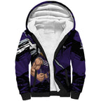 Fremantle Football Club Sherpa Hoodie Dockers Muscular Mascot Graphic - Abstract Paint Splatter Art