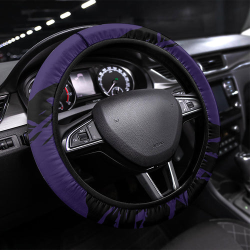 Fremantle Football Club Steering Wheel Cover Dockers Muscular Mascot Graphic - Abstract Paint Splatter Art