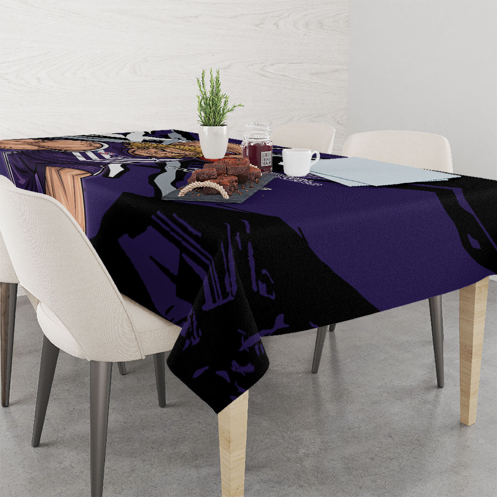 Fremantle Football Club Tablecloth Dockers Muscular Mascot Graphic - Abstract Paint Splatter Art