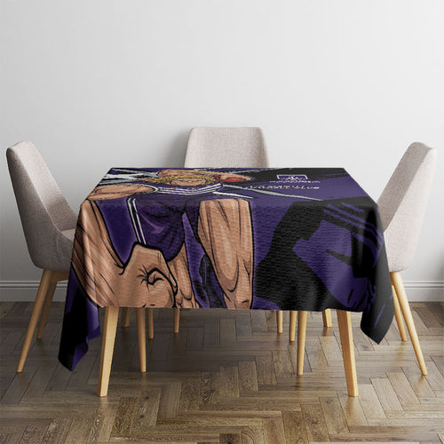 Fremantle Football Club Tablecloth Dockers Muscular Mascot Graphic - Abstract Paint Splatter Art