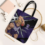 Fremantle Football Club Tote Bag Dockers Muscular Mascot Graphic - Abstract Paint Splatter Art