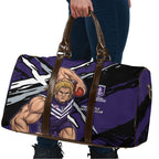 Fremantle Football Club Travel Bag Dockers Muscular Mascot Graphic - Abstract Paint Splatter Art