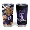 Fremantle Football Club Tumbler Cup Dockers Muscular Mascot Graphic - Abstract Paint Splatter Art