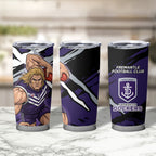 Fremantle Football Club Tumbler Cup Dockers Muscular Mascot Graphic - Abstract Paint Splatter Art