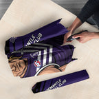 Fremantle Football Club Umbrella Dockers Muscular Mascot Graphic - Abstract Paint Splatter Art