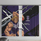 Fremantle Football Club Window Curtain Dockers Muscular Mascot Graphic - Abstract Paint Splatter Art