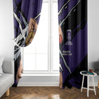 Fremantle Football Club Window Curtain Dockers Muscular Mascot Graphic - Abstract Paint Splatter Art