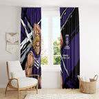 Fremantle Football Club Window Curtain Dockers Muscular Mascot Graphic - Abstract Paint Splatter Art