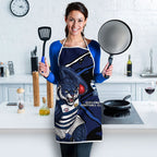 Geelong Football Club Apron Cats Muscular Mascot Graphic - Abstract Paint Splatter Art