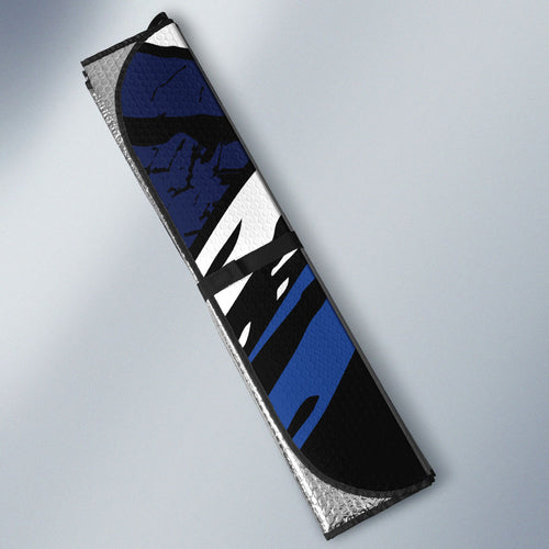 Geelong Football Club Auto Sun Shade Cats Muscular Mascot Graphic - Abstract Paint Splatter Art