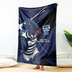 Geelong Football Club Blanket Cats Muscular Mascot Graphic - Abstract Paint Splatter Art