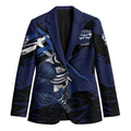Geelong Football Club Blazer Cats Muscular Mascot Graphic - Abstract Paint Splatter Art