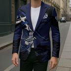 Geelong Football Club Blazer Cats Muscular Mascot Graphic - Abstract Paint Splatter Art