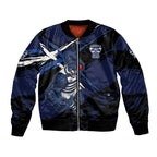 Geelong Football Club Bomber Jacket Cats Muscular Mascot Graphic - Abstract Paint Splatter Art