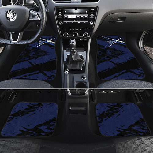 Geelong Football Club Car Mats Cats Muscular Mascot Graphic - Abstract Paint Splatter Art