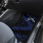 Geelong Football Club Car Mats Cats Muscular Mascot Graphic - Abstract Paint Splatter Art
