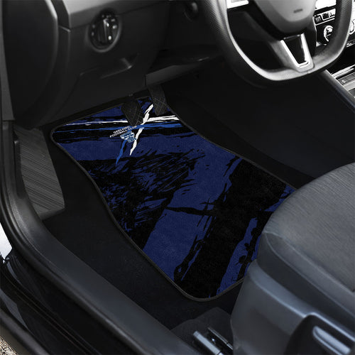 Geelong Football Club Car Mats Cats Muscular Mascot Graphic - Abstract Paint Splatter Art