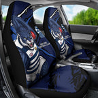 Geelong Football Club Car Seat Cover Cats Muscular Mascot Graphic - Abstract Paint Splatter Art