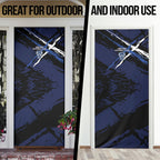 Geelong Football Club Door Cover Cats Muscular Mascot Graphic - Abstract Paint Splatter Art
