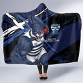 Geelong Football Club Hooded Blanket Cats Muscular Mascot Graphic - Abstract Paint Splatter Art