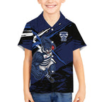 Geelong Football Club Kid Hawaiian Shirt Cats Muscular Mascot Graphic - Abstract Paint Splatter Art
