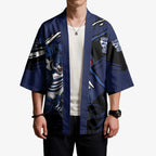 Geelong Football Club Kimono Cats Muscular Mascot Graphic - Abstract Paint Splatter Art