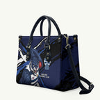 Geelong Football Club Leather Bag Cats Muscular Mascot Graphic - Abstract Paint Splatter Art