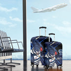 Geelong Football Club Luggage Cover Cats Muscular Mascot Graphic - Abstract Paint Splatter Art