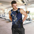 Geelong Football Club Men Tank Top Cats Muscular Mascot Graphic - Abstract Paint Splatter Art