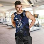 Geelong Football Club Men Tank Top Cats Muscular Mascot Graphic - Abstract Paint Splatter Art