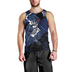 Geelong Football Club Men Tank Top Cats Muscular Mascot Graphic - Abstract Paint Splatter Art