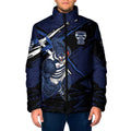 Geelong Football Club Padded Jacket Cats Muscular Mascot Graphic - Abstract Paint Splatter Art