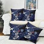 Geelong Football Club Pillow Cover Cats Muscular Mascot Graphic - Abstract Paint Splatter Art