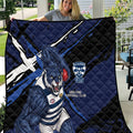 Geelong Football Club Quilt Cats Muscular Mascot Graphic - Abstract Paint Splatter Art