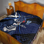 Geelong Football Club Quilt Cats Muscular Mascot Graphic - Abstract Paint Splatter Art