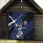 Geelong Football Club Quilt Cats Muscular Mascot Graphic - Abstract Paint Splatter Art